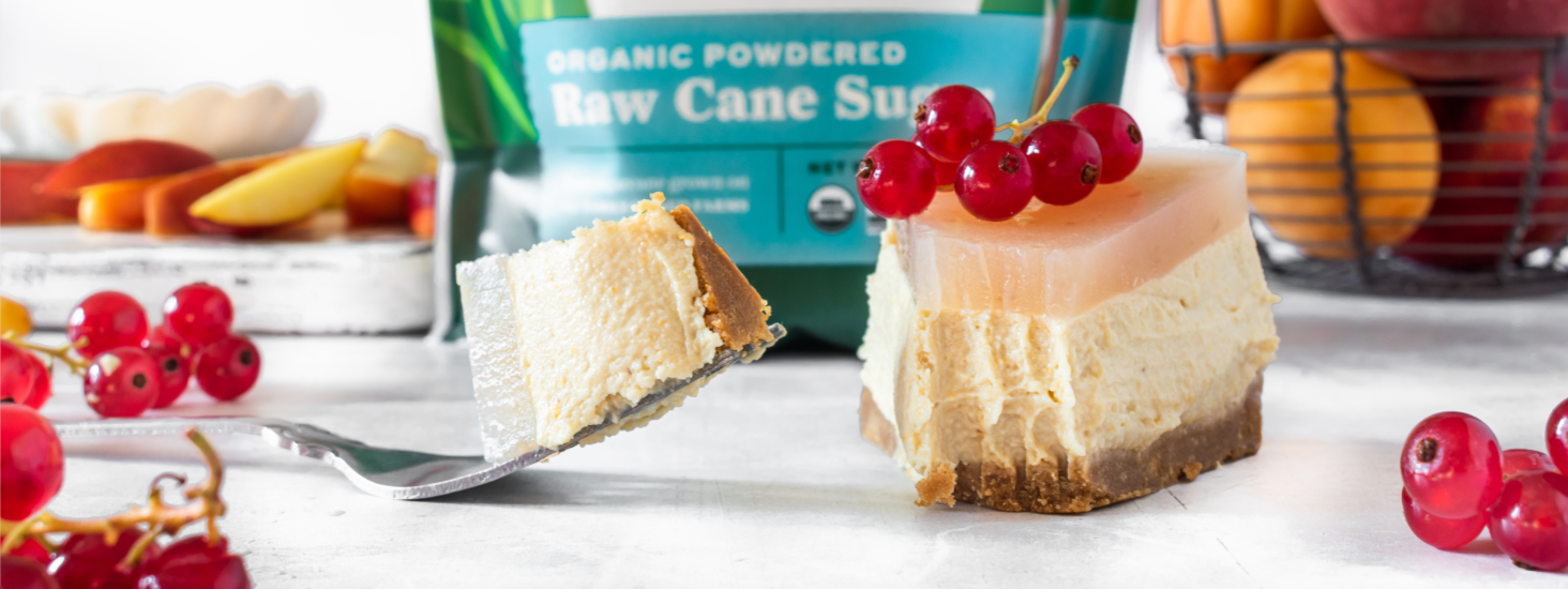 GlutenFree Peach Bellini Cheesecake Florida Crystals